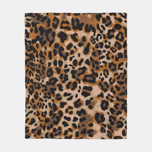Full seamless jaguar cheetah animal skin pattern. fleece deken (Voorkant)