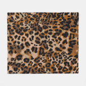 Full seamless jaguar cheetah animal skin pattern. fleece deken (Voorkant (Horizontaal))