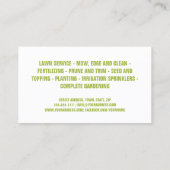 Full-service tuinman voor landgoed gronden visitekaartje (Achterkant)