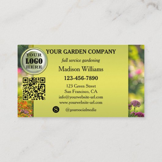 Full Service tuinontwerp onderhoud Visitekaartje (Achterkant)