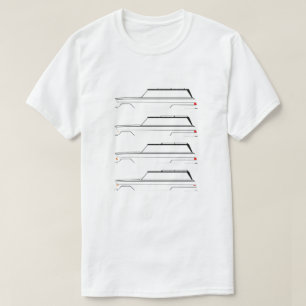 Full-size Jeep Wagoneer Geschiedenis in Silhouette T-shirt