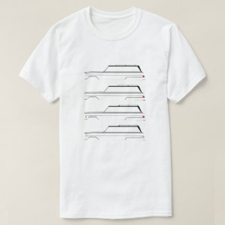 Full-size Jeep Wagoneer Geschiedenis in Silhouette T-shirt