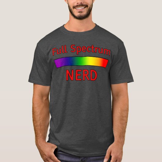 Full Spectrum Nerd grappig T-shirt (Voorkant)