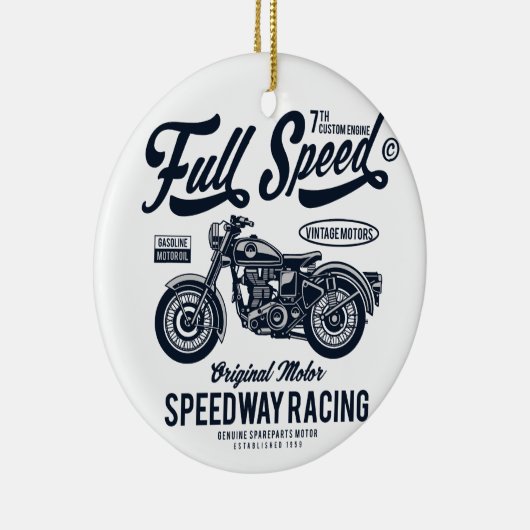 Full Speed Speedway Racing Keramisch Ornament (Rechts)