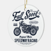 Full Speed Speedway Racing Keramisch Ornament (Links)