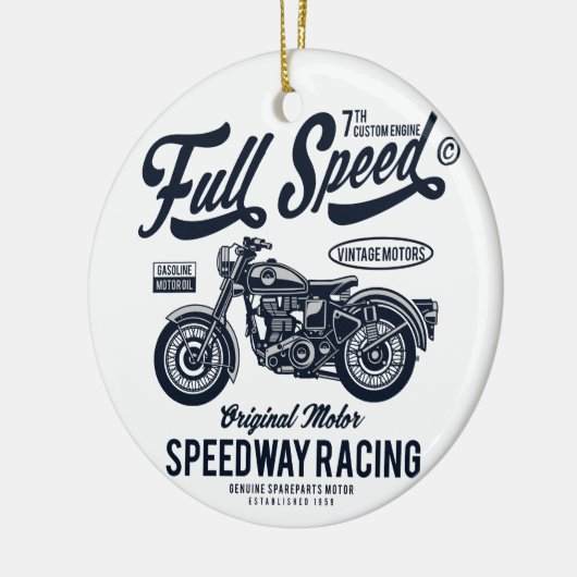 Full Speed Speedway Racing Keramisch Ornament (Links)