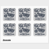 Full Speed Speedway Racing Vierkante Sticker (Vel)