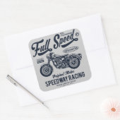Full Speed Speedway Racing Vierkante Sticker (Envelop)