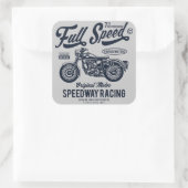 Full Speed Speedway Racing Vierkante Sticker (Tas)