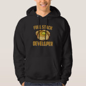 Full Stack Developer Computer Codering Pannenkoek Hoodie (Voorkant)