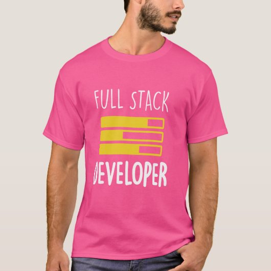Full Stack Developer Programmer Code Coder Gezegde T-shirt (Voorkant)