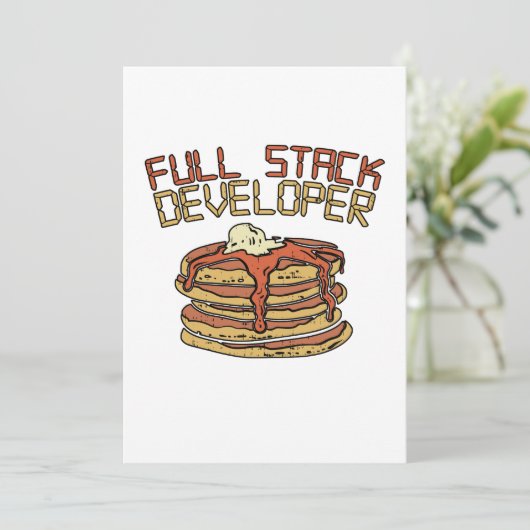 Full Stack Developer Software Programmer Pun Gift Feestdagenkaart (Staand voorkant)