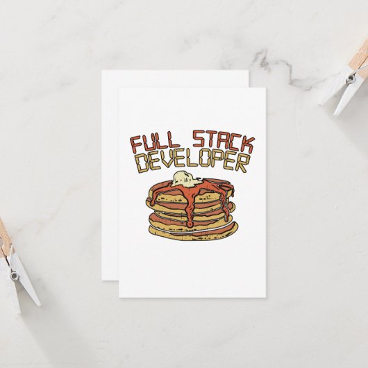 Full Stack Developer Software Programmer Pun Gift Kaart (Voorkant / Achterkant in situ)
