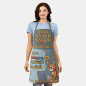 Full Stack Snack Codeer Kat Humor Design Schort (Gedragen)