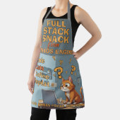 Full Stack Snack Codeer Kat Humor Design Schort (Insitu)