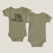 "Full Steam Ahead" Loco Train groen kinder T-shirt (Ontwerp Voorkant & Achterkant)