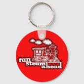 "Full stoomahead" rode sleutelhanger (Voorkant)