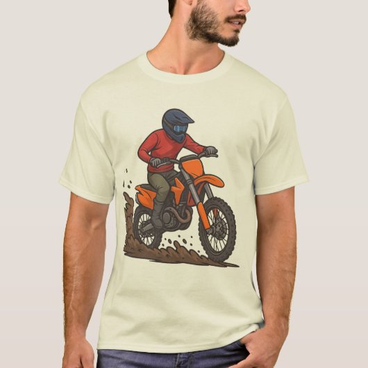 Full Throttle Dirt Bike Power T-shirt (Voorkant)