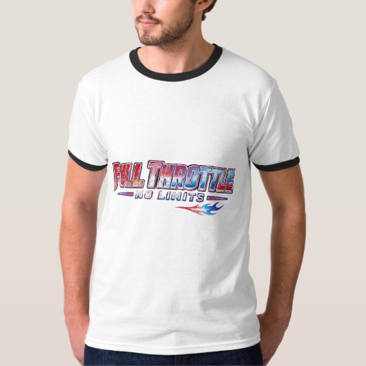 Full Throttle No Limits Patriotic Racing T-Shirt | (Voorkant)
