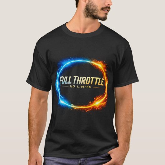 Full Throttle No Limits T-shirt – Fire & Ice Energ (Voorkant)