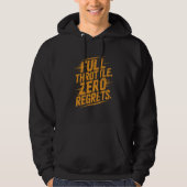 Full Throttle Zero Regrets Distressed Typography Hoodie (Voorkant)