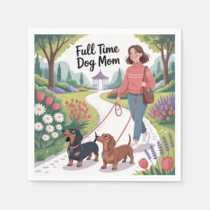 Full-time teckel hond moeder servet