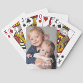 Full Vertical Photo Script Custom Text Poker Cards Pokerkaarten (Achterkant)