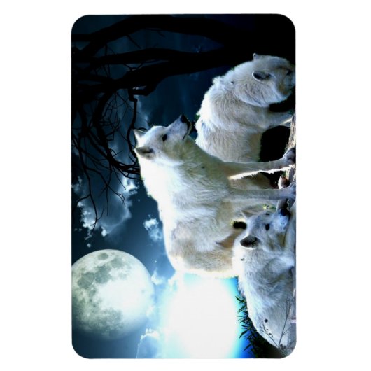 Full Wolf Moon Magneet (Verticaal)