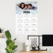 Full-Year Calendar with Customizable Photo  Poster (Thuiskantoor)
