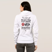 Full-Zip Hoodie: Over gekwalificeerd (wit) Hoodie (Achterkant volledig)