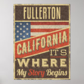 Fullerton California Poster (Voorkant)