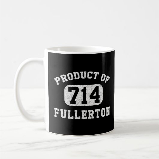Fullerton California  Retro netnummer Koffiemok (Links)