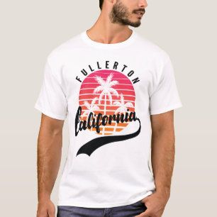 Fullerton California Retro Sunset Mannen T-Shirt