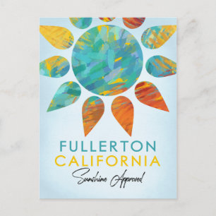 Fullerton California Sunshine Travel Briefkaart