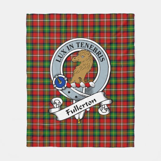 Fullerton Clan Badge Tartan Plaid Fleece Deken (Voorkant)