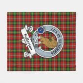 Fullerton Clan Badge Tartan Plaid Fleece Deken (Voorkant (Horizontaal))