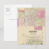 Fullerton en Genua, Nebraska Briefkaart (Voorkant / Achterkant)