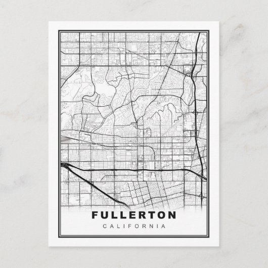 Fullerton Map Feestdagenkaart (Voorkant)