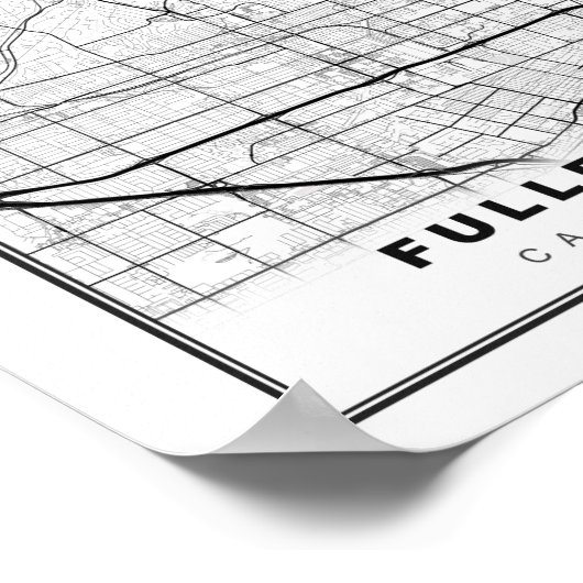 Fullerton Map Poster (Hoek)
