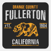 Fullerton Vierkante Sticker (Voorkant)