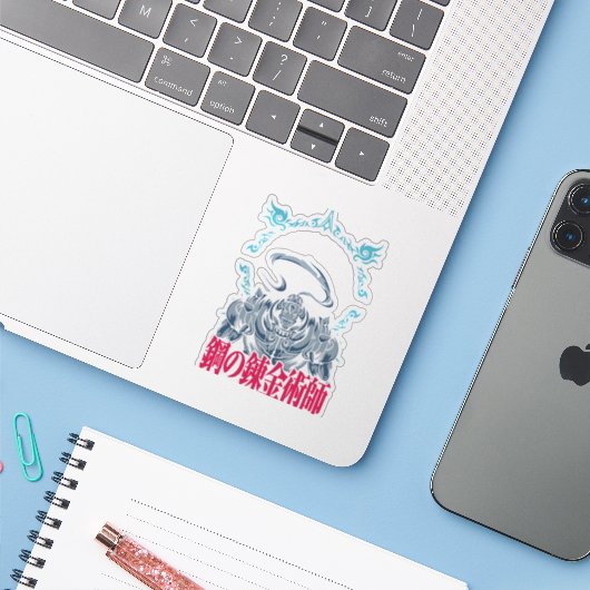 ⚙️ Fullmetal Alchemist Sticker (Laptop met iPhone)