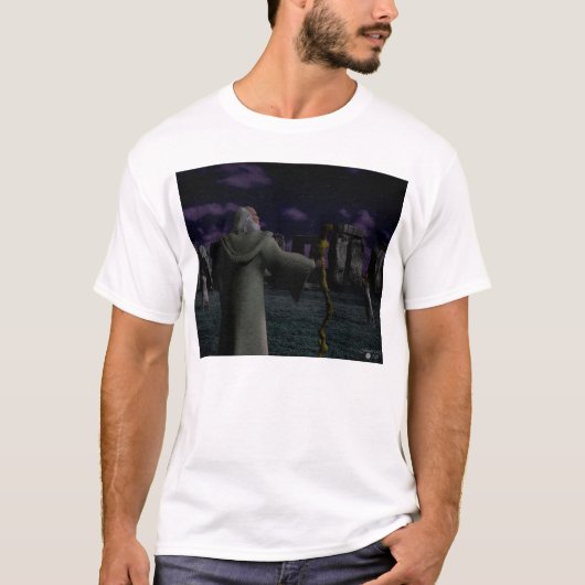 Fullmoon bij Stonehenge T-shirt (Voorkant)