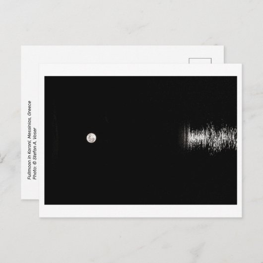 Fullmoon Rising over het Zee - Briefkaart (Voorkant / Achterkant)