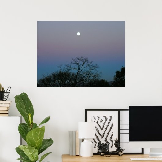 FullMoon Sunrise Poster (Thuiskantoor)