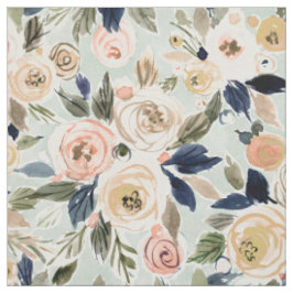 FULLNESS Romantic Roos Waterverf Floral fabric Stof