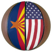 Fullsize Basketball met vlag van Arizona, VS Basketbal (Verticaal)