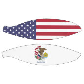 Fullsize Basketball met vlag van Illinois, Verenig Basketbal (Panelen)