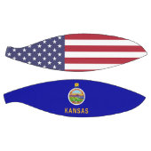 Fullsize Basketball met vlag van Kansas, VS Basketbal (Panelen)