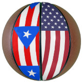 Fullsize Basketball met vlag van Puerto Rico, Vere Basketbal (Verticaal)
