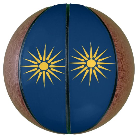 Fullsize Basketball with Flag of Macedonia Basketbal (Verticaal)